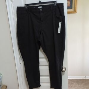 High-rise Black Skinny Jeans Size 22